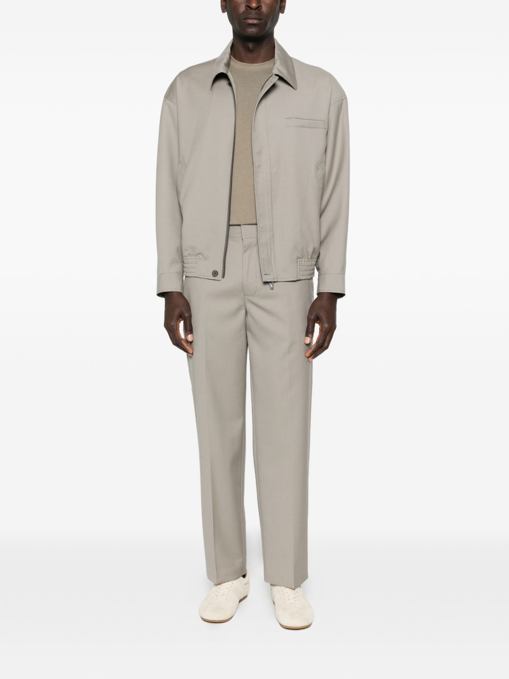 Emporio Armani Trousers in Dove Grey — Luxury Wool Fit