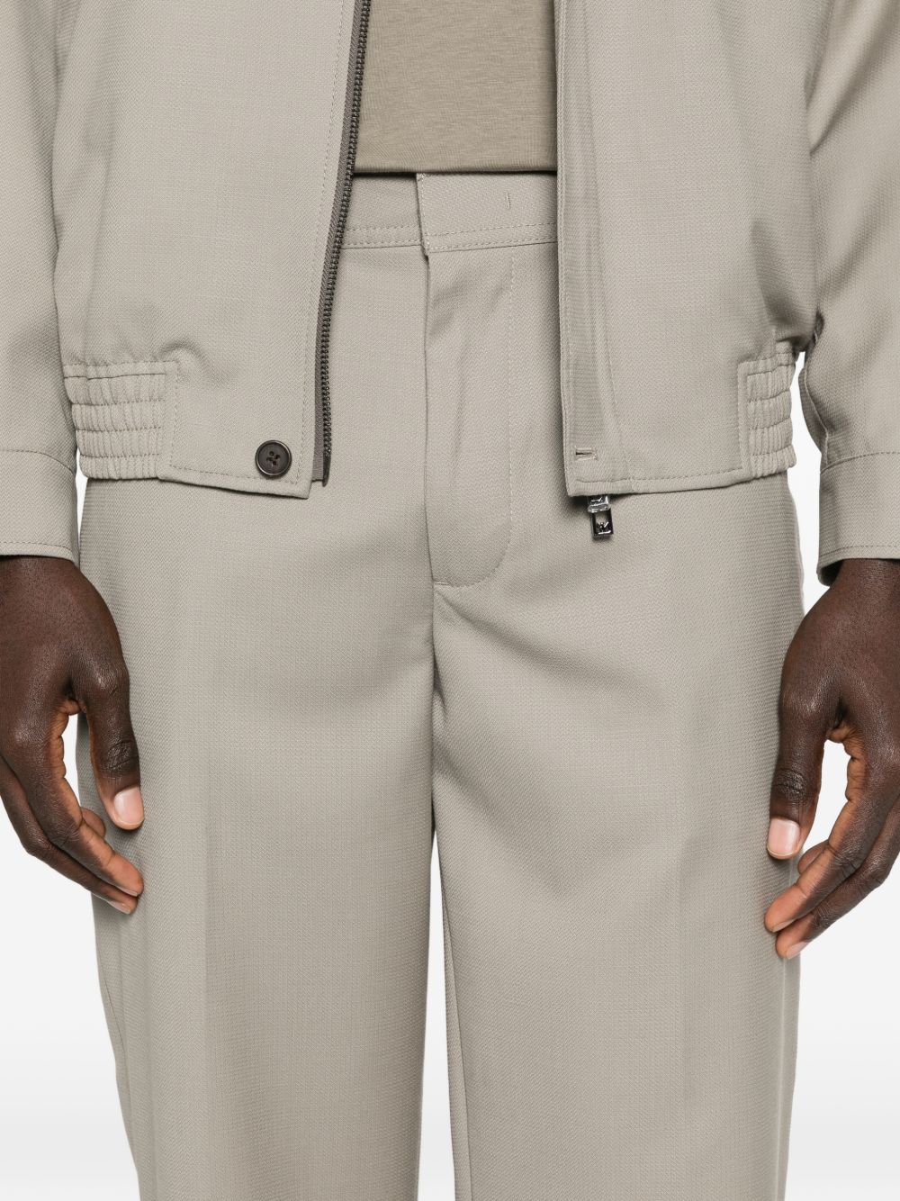 Emporio Armani Trousers in Dove Grey — Luxury Wool Fit