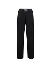 Elisabetta Franchi Trousers Black — Slim Tricot Fit