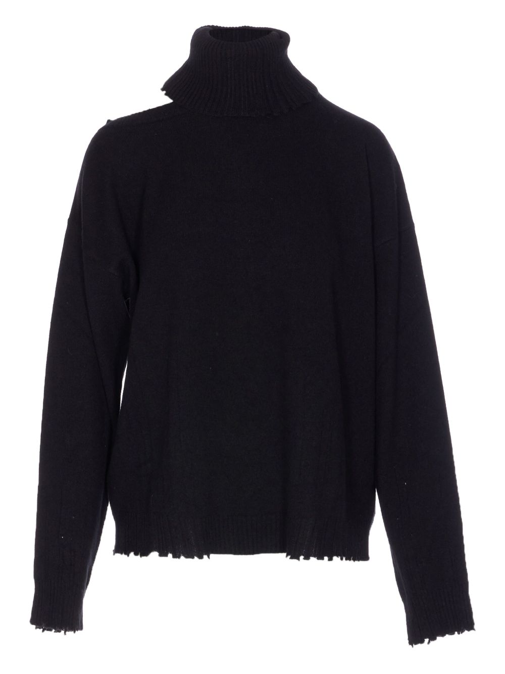 Uma Wang Black Sweater — Wool‑Cashmere Crew Neck