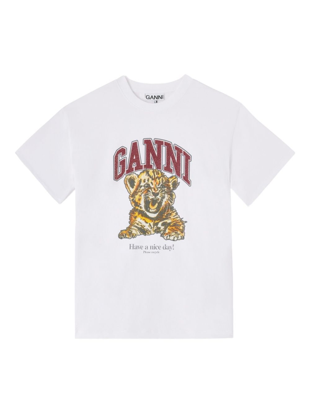 Ganni White T-Shirts & Polos — Women's Topwear