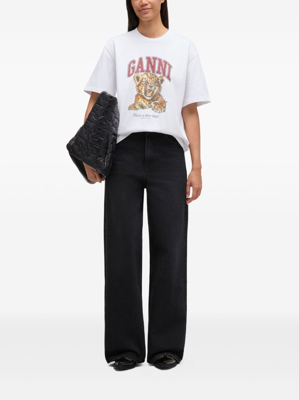 Ganni White T-Shirts & Polos — Women's Topwear