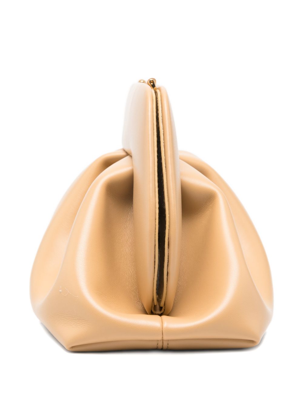 Themoire' Beige Clutches — Top Handle Vegan Leather