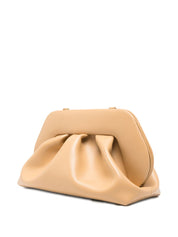 Themoire' Beige Clutches — Top Handle Vegan Leather