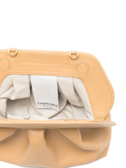 Themoire' Beige Clutches — Top Handle Vegan Leather