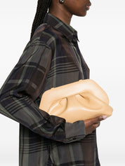 Themoire' Beige Clutches — Top Handle Vegan Leather