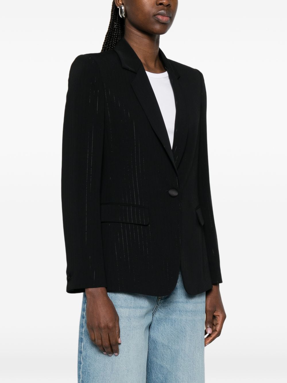 Emporio Armani Jackets — Black Single-Breasted Blazer