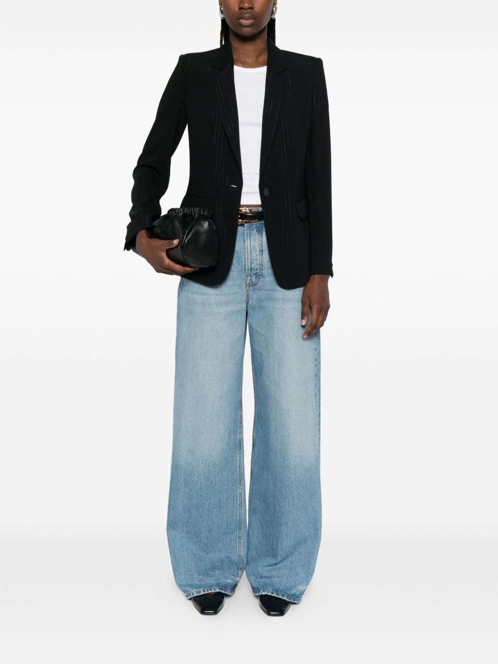 Emporio Armani Jackets — Black Single-Breasted Blazer