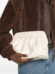 Themoire' Beige Clutches — New Vegan Leather Top-Handle