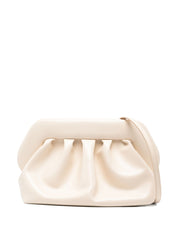 Themoire' Beige Clutches — New Vegan Leather Top-Handle