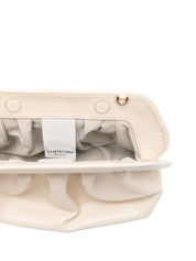 Themoire' Beige Clutches — New Vegan Leather Top-Handle