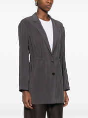 Alysi Jackets Grey — Silk & Nylon Blazer (Women)