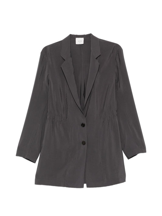 Alysi Jackets Grey — Silk & Nylon Blazer (Women)