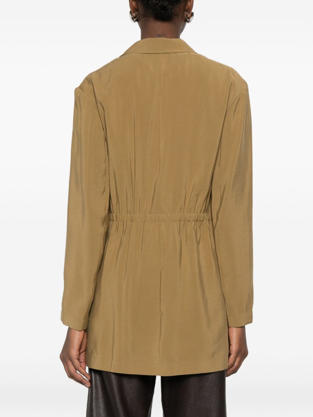 Alysi Green Jackets — Silk & Nylon Blazer (Women)
