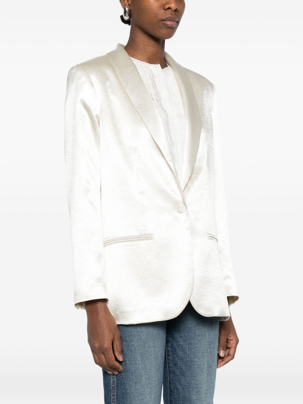 Alysi White Jackets — Silk & Nylon Blazers, New In