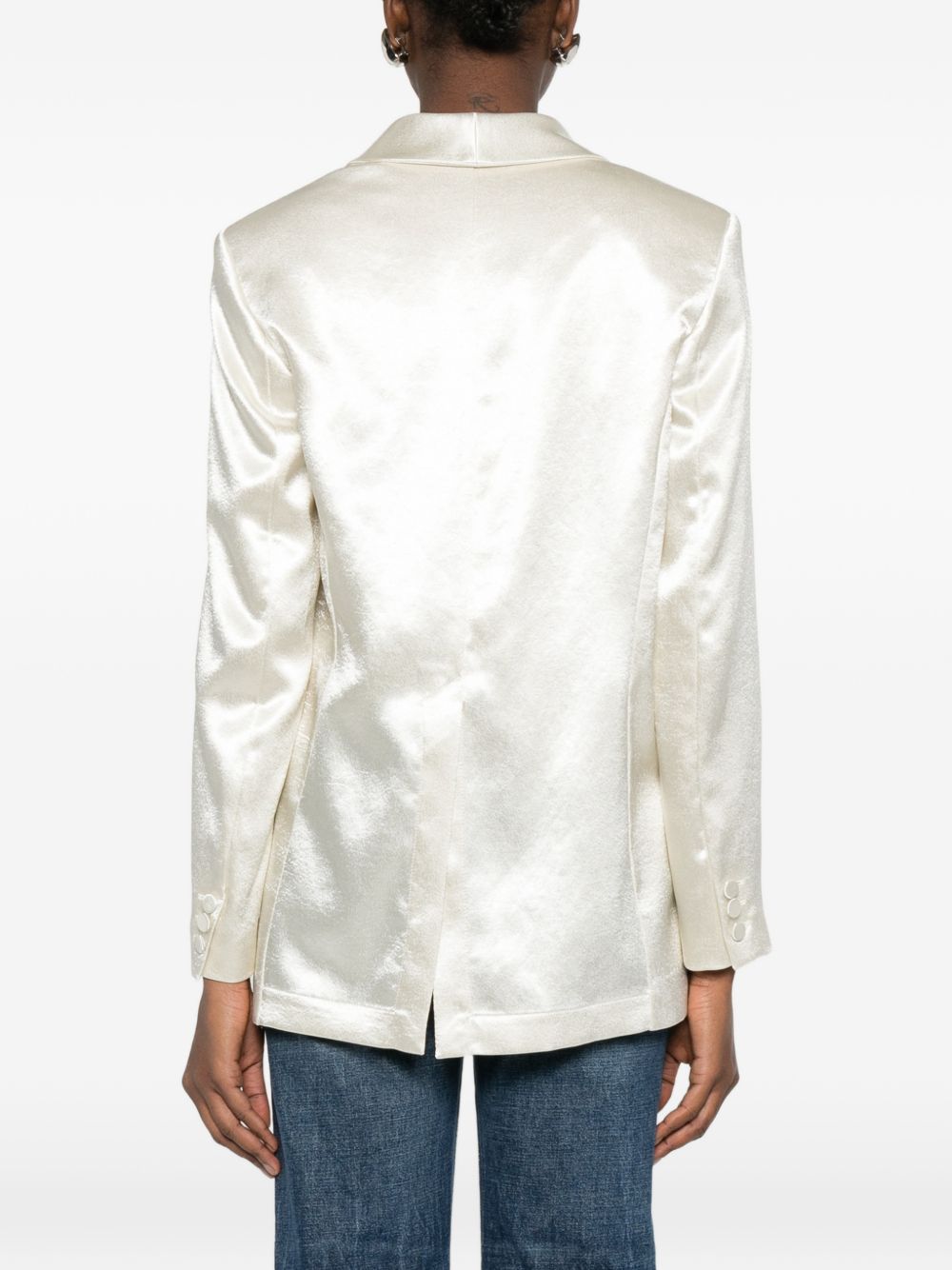 Alysi White Jackets — Silk & Nylon Blazers, New In