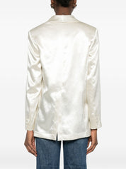 Alysi White Jackets — Silk & Nylon Blazers, New In
