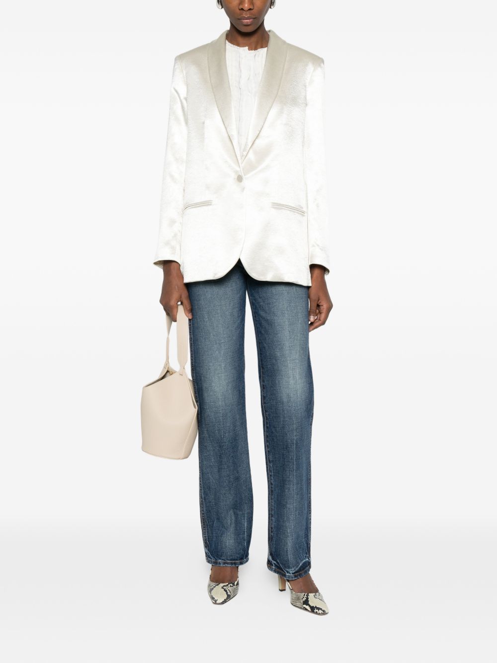 Alysi White Jackets — Silk & Nylon Blazers, New In