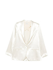 Alysi White Jackets — Silk & Nylon Blazers, New In
