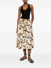 Elisabetta Franchi Beige Skirts – Printed Midi Styles