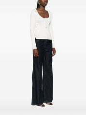 Chloé White Sweater — Scoop Neck Cotton Knit (New)