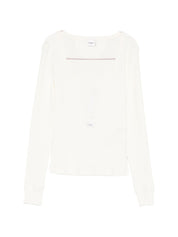 Chloé White Sweater — Scoop Neck Cotton Knit (New)