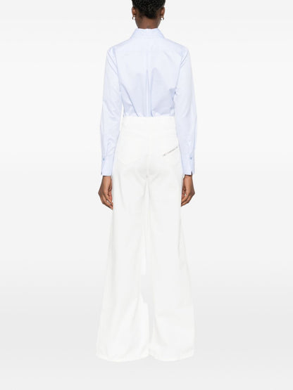 Elisabetta Franchi Jeans — Ivory Flared Leg (Women)