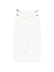 Elisabetta Franchi Skirts — Ivory Midi Skirt | New In