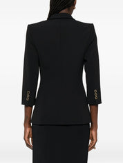 Elisabetta Franchi Jackets — Single‑Breasted Black Blazer