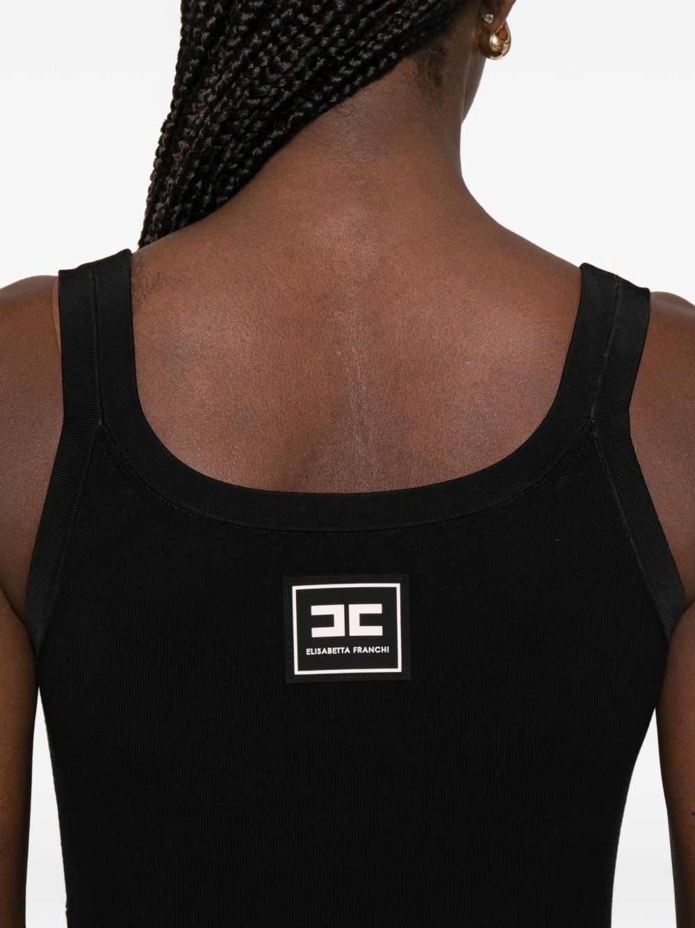 Elisabetta Franchi Dresses — Black Knitted Midi