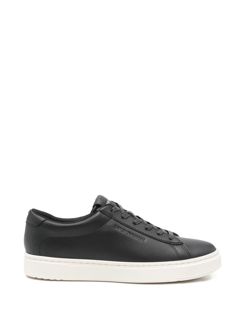 Emporio Armani Black Sneakers — Elegant Leather Menswear