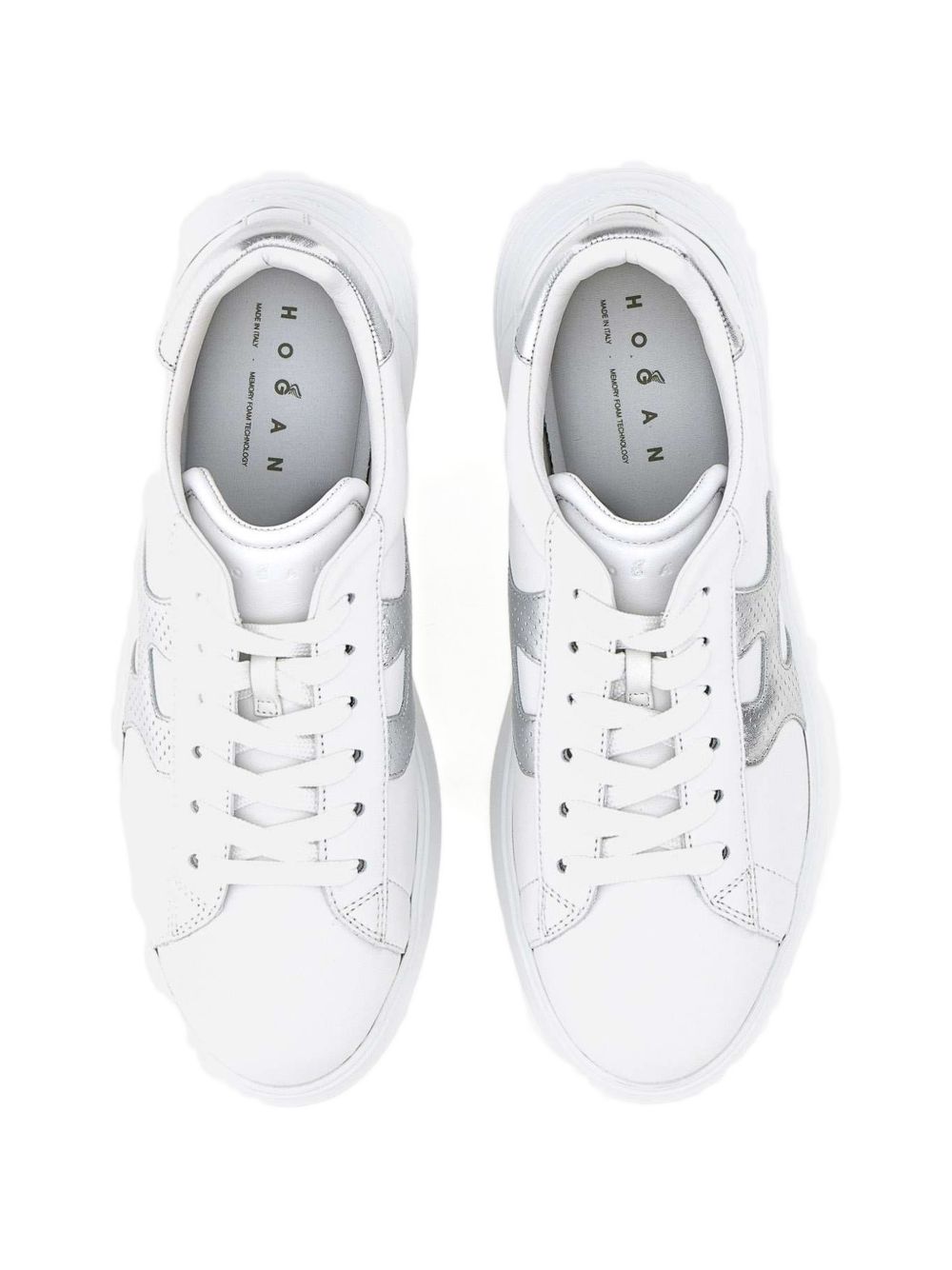 Hogan Silver Sneakers — Leather Lace-Up Women’s 2026