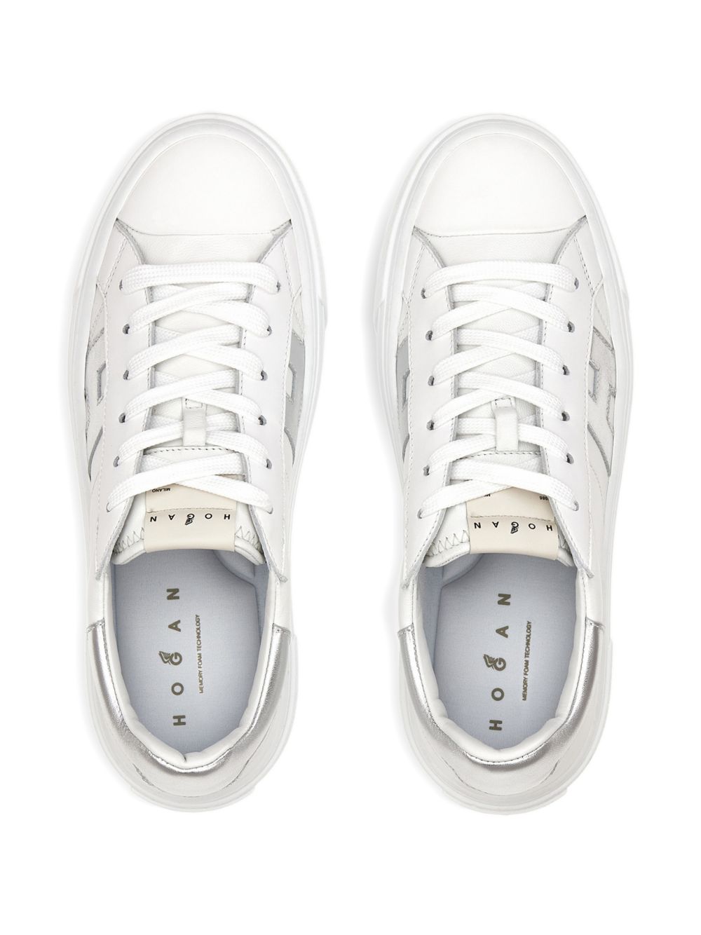 Hogan Sneakers Silver — Women's H705 Platform