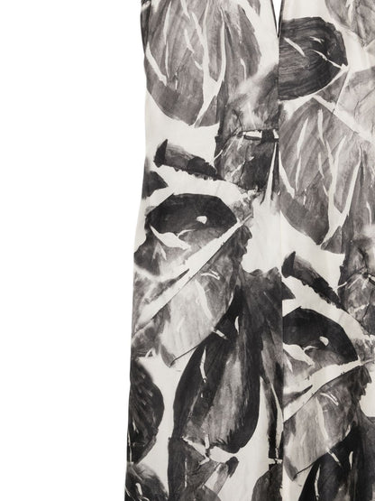 Alysi Dresses — Black V‑Neck Print Sleeveless (New In)