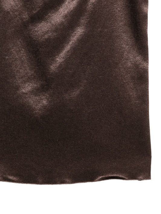 Alysi Brown Spaghetti-Strap Top — New In