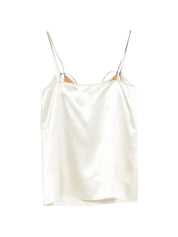 Alysi White Topwear — Sleek Strap Square-Neck Top