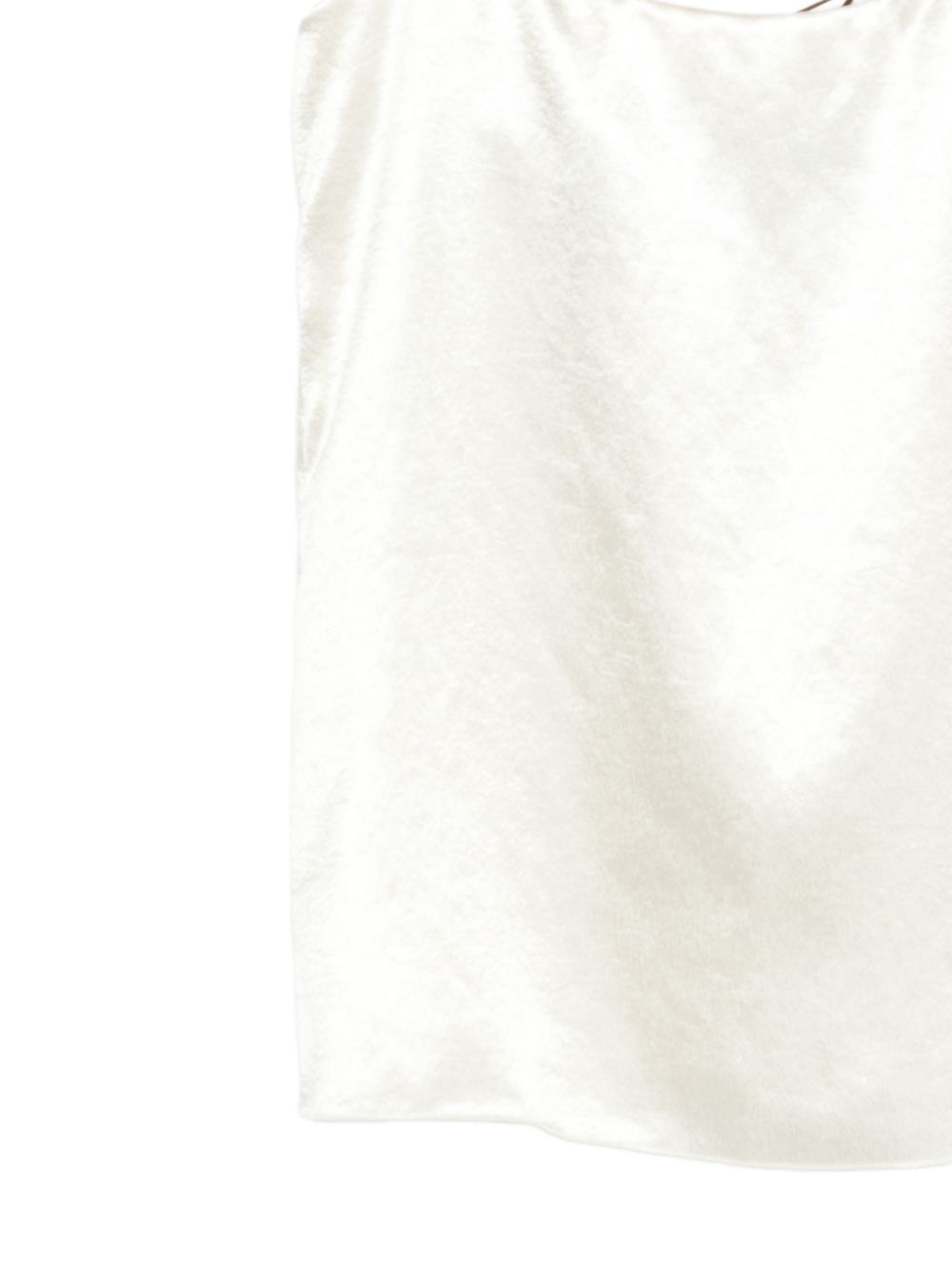 Alysi White Topwear — Sleek Strap Square-Neck Top