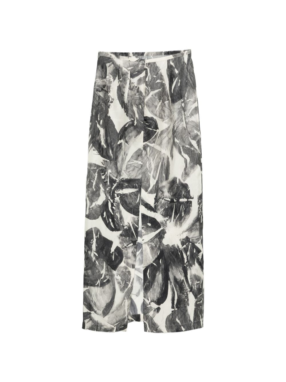 Alysi Skirts — Black Printed Slit Skirt, New In
