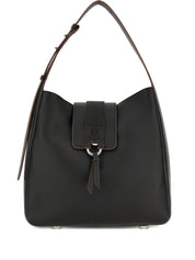 Hogan Shoulder Bags — Black Leather Hobo, New In