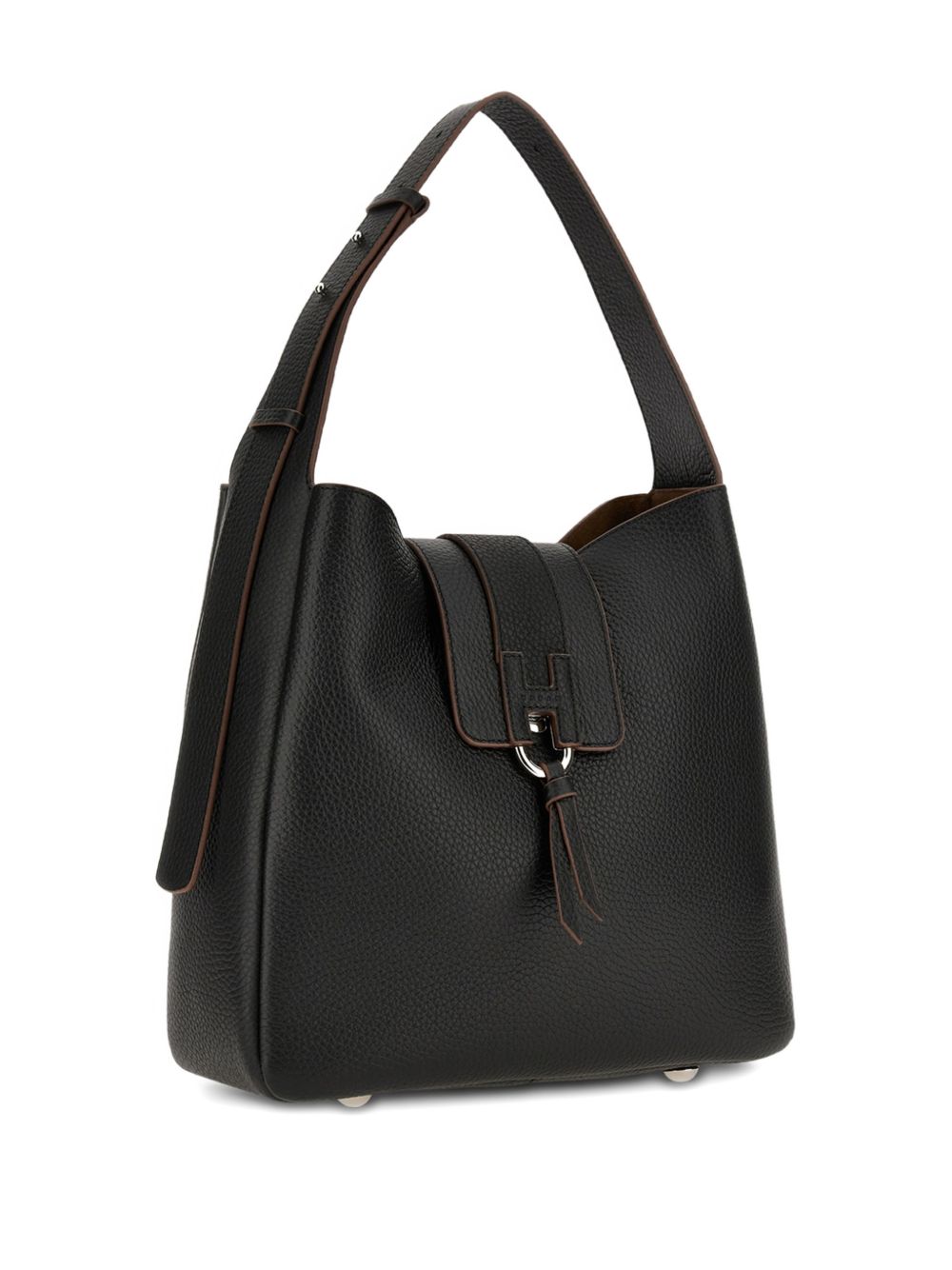 Hogan Shoulder Bags — Black Leather Hobo, New In