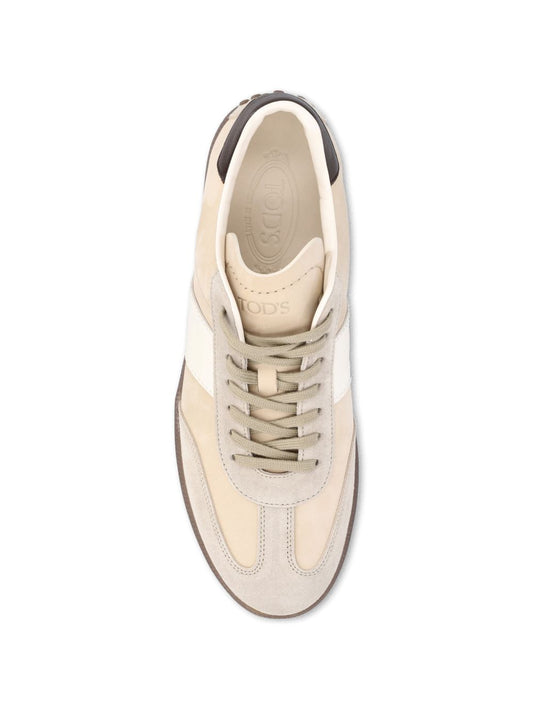 Tod'S Beige Sneakers — Men's Leather Trainers | Aumifour