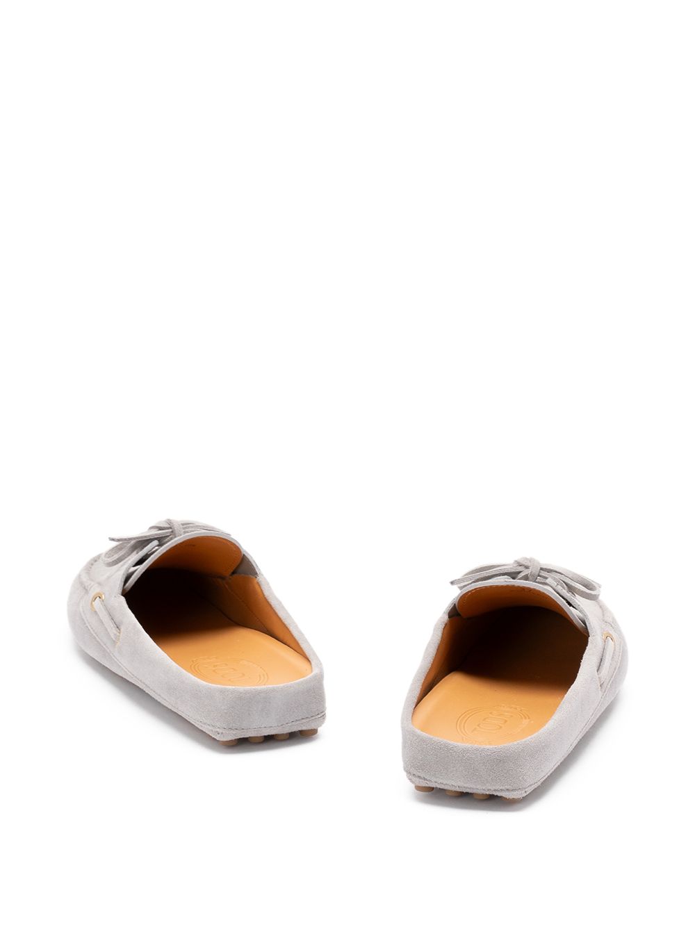 Tod'S Grey Moccasins — Flat Suede Loafers