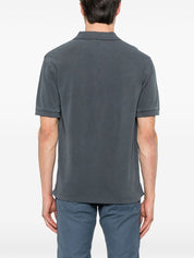 HERNO Logo Cotton Polo Shirt for Men — Blue Grey Topwear