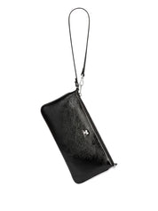 Courreges Pre Black Leather Clutch — New In