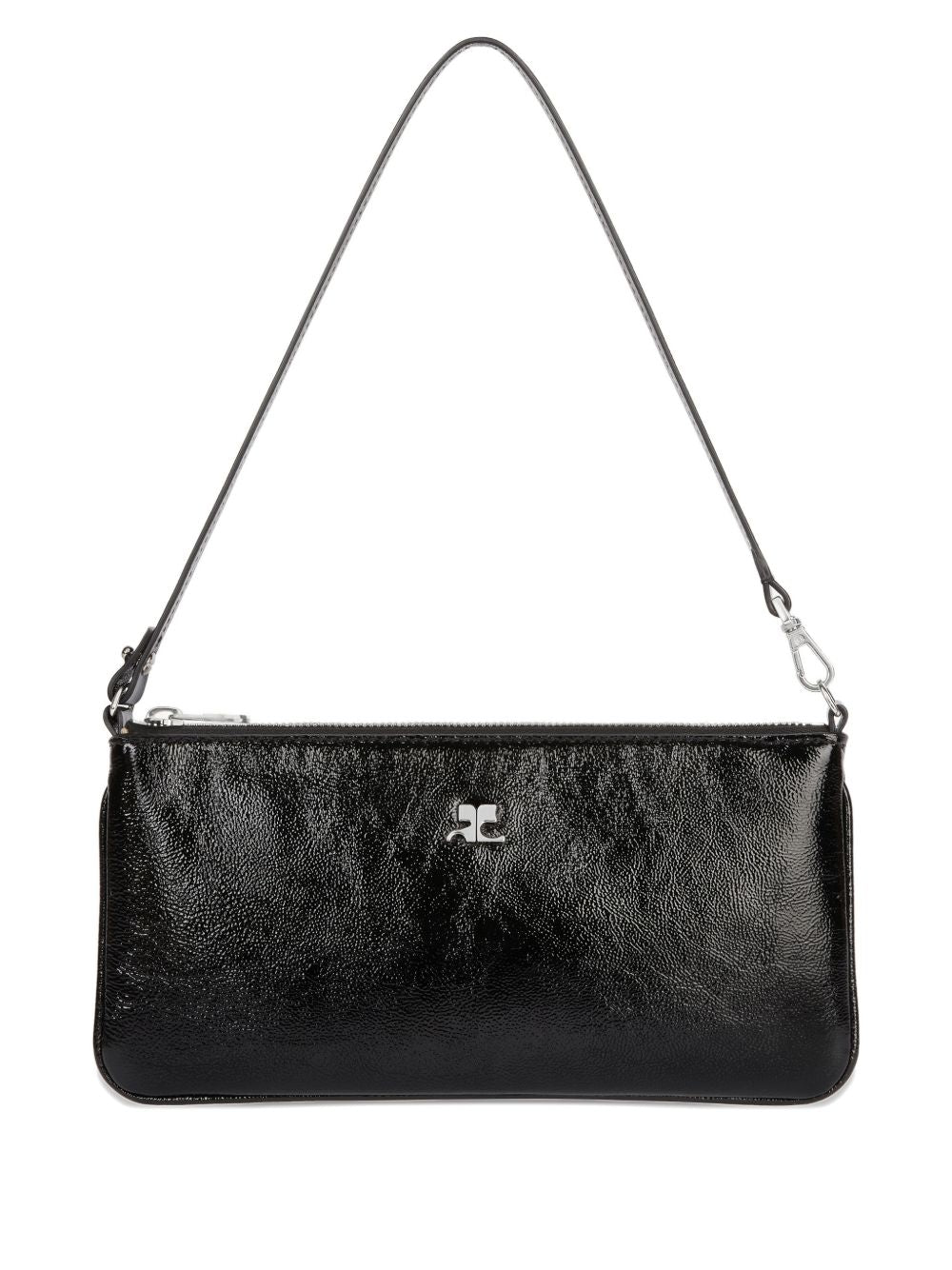 Courreges Pre Black Leather Clutch — New In
