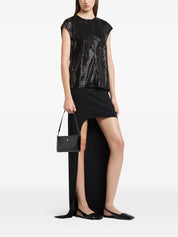 Courreges Pre Black Leather Clutch — New In