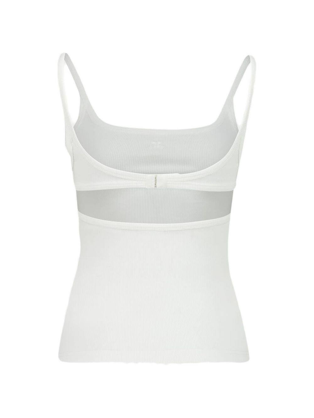 Courreges Pre White Ribbed Cut-Out Top — New In