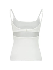 Courreges Pre White Ribbed Cut-Out Top — New In