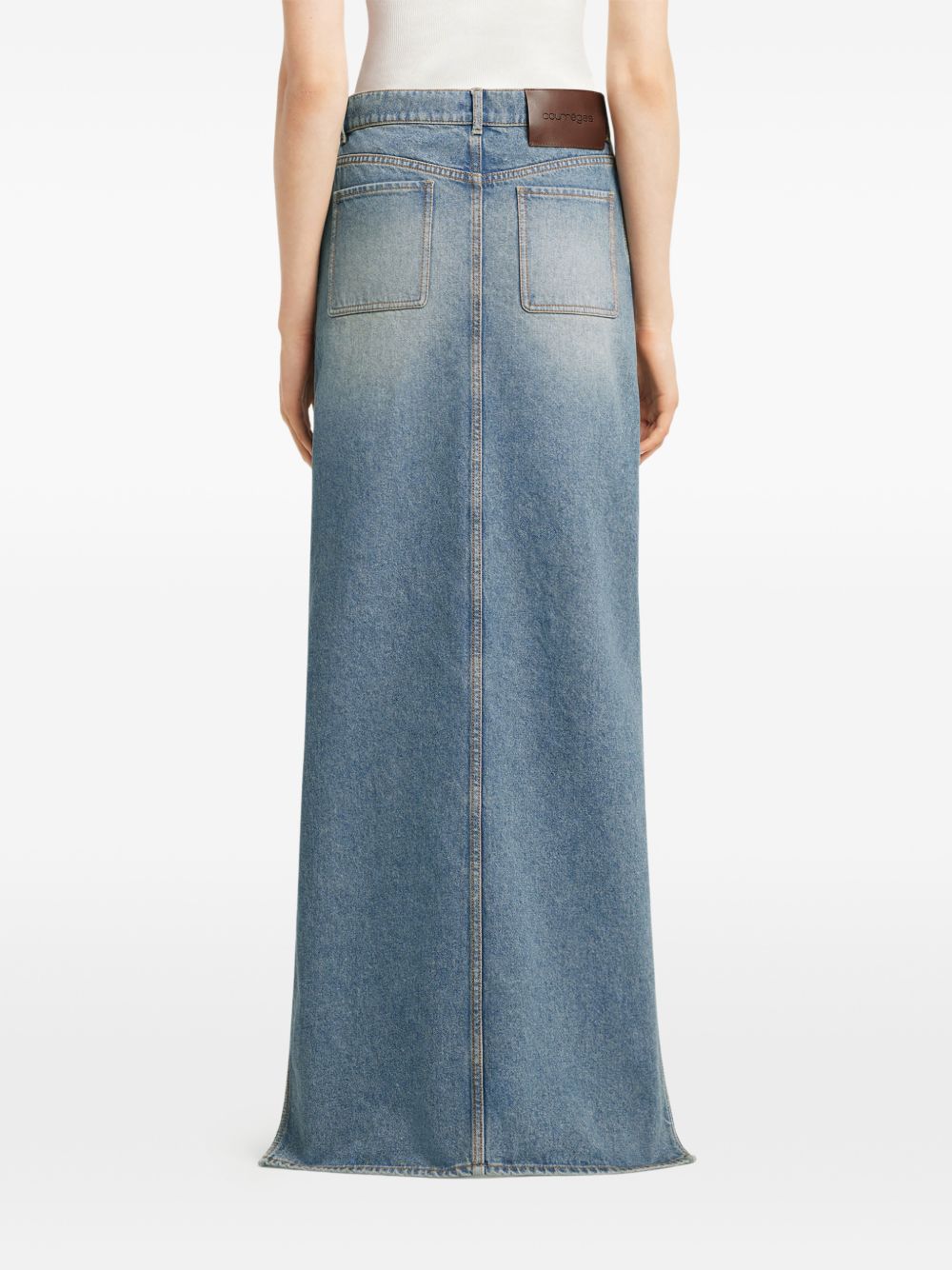 Courreges Pre White Ribbed Knit Top — New Arrival