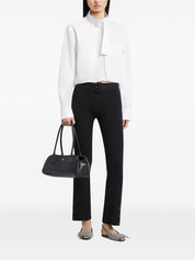Courreges Pre Trousers Black — Ribbed Capri Trousers